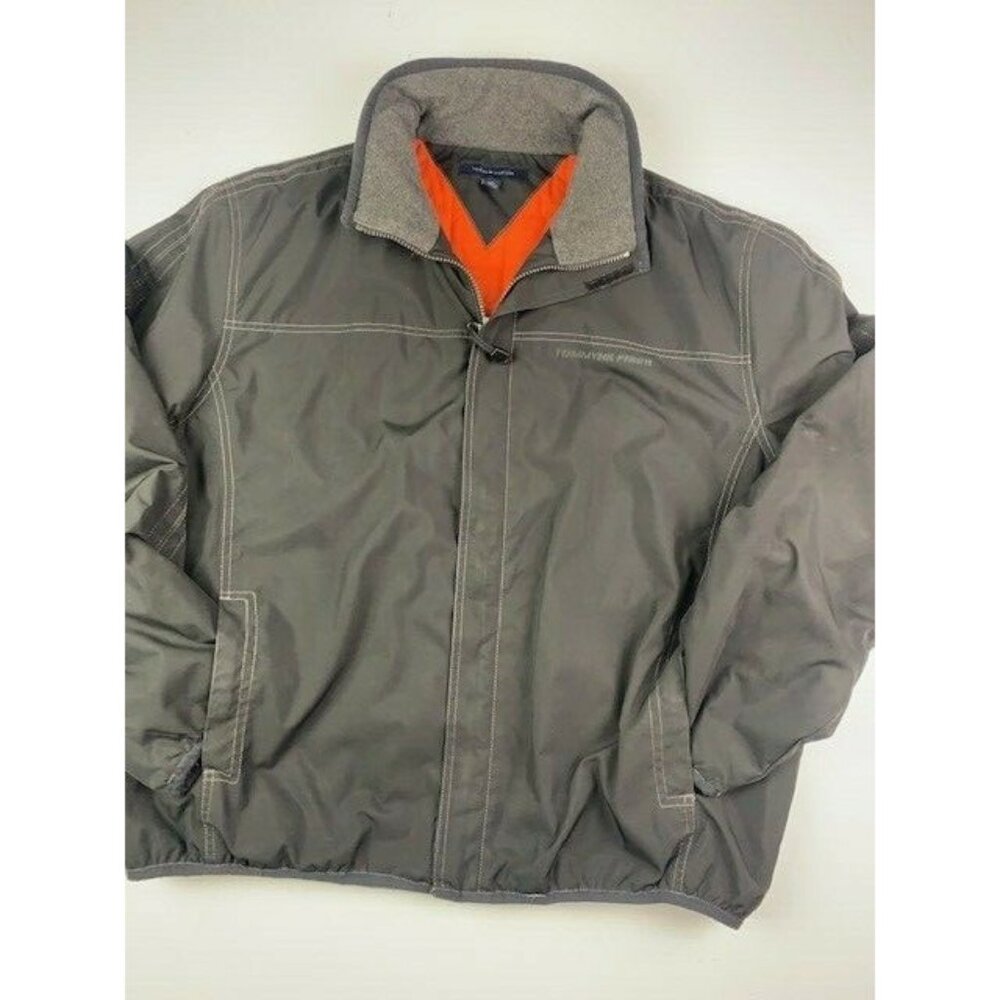 TOMMY HILFIGER Mens Full Zip Quilted Lined Jacket Size L Black